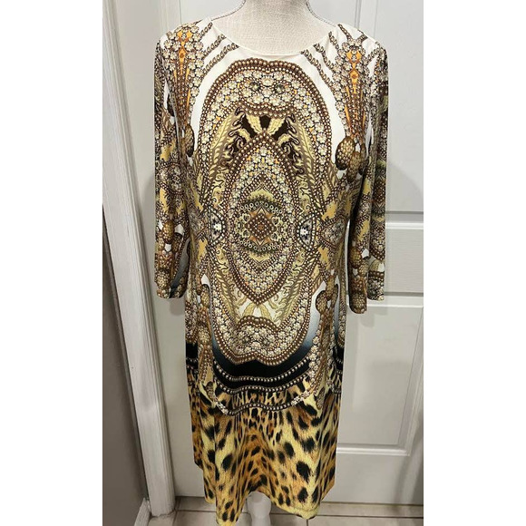 Chicos Leopard Dress - Size 2 - Picture 4 of 5